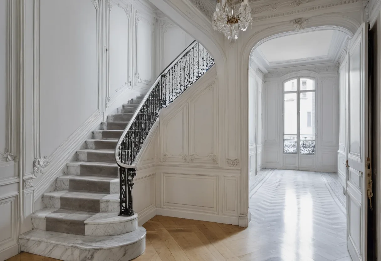 Escalier en marbre ou granit